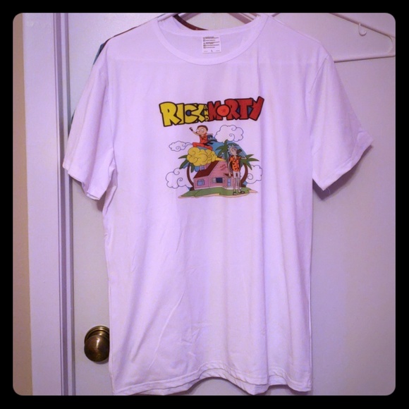 NWT Rick and Morty dragon ball mashup T-Shirt - Picture 1 of 2